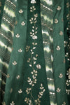 Green Panelled Gajji Lehenga with Self Gajji Blouse - devnaagri