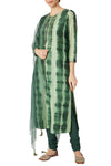 Green Tie-Dye Kurta Set