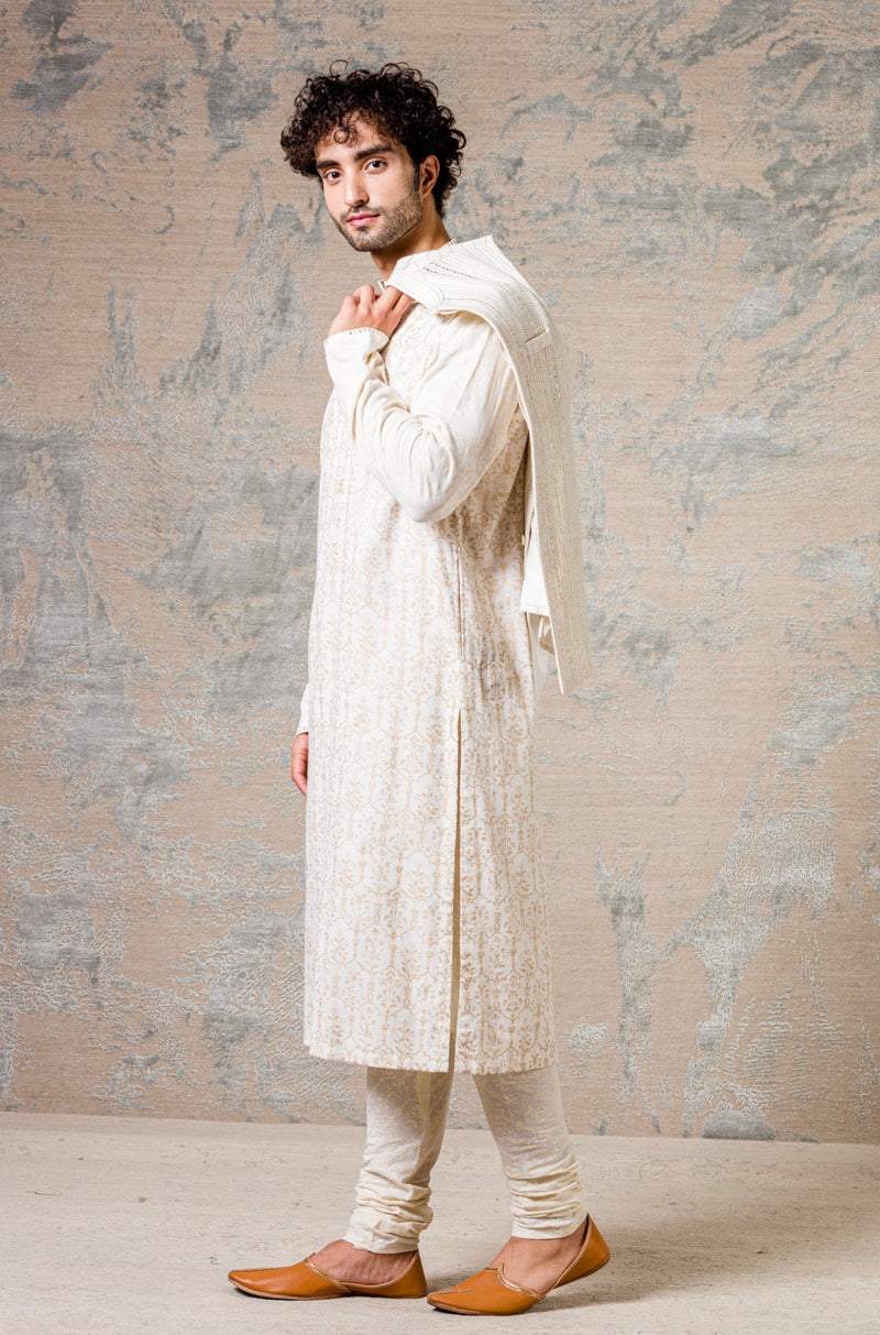 Ivory Kurta & Jacket Set