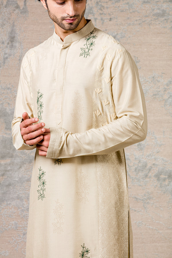 Pista Cotton Silk Kurta Set