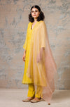 Yellow Chanderi Kurta Set