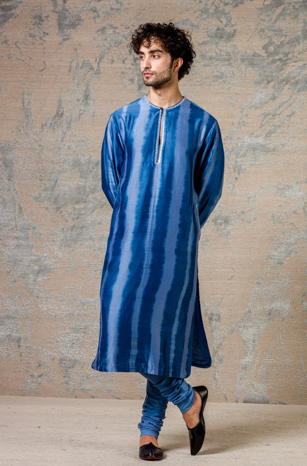 Blue Tie-Dye Kurta Set