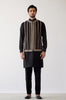 Black Cotton Silk Kurta with Bundi Set