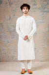 Ivory Cotton Silk Kurta Set