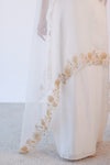 Ivory Embroidered Drape Skirt Set