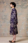 Navy Printed Kurta & Jacket Set
