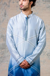 Ombre Blue Tie & Dye Kurta Set
