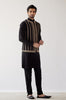 Black Cotton Silk Kurta with Bundi Set