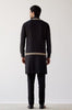 Black Cotton Silk Kurta with Bundi Set