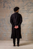 Usaamah Siddique In Black Shell PinTuck Kurta Set