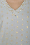 Aqua Blue Straight Kurta with Palazzo - devnaagri