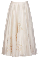 Off White Top with Jacket and skirt - devnaagri