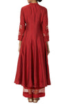 Maroon Anarkali Set