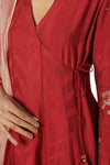 Maroon Anarkali Set