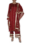 Maroon Kurta Set - devnaagri