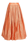 Orange Skirt with Embroidered Top - devnaagri