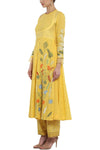 Yellow Anarkali with Pallazo Pants - devnaagri