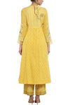Yellow Anarkali with Pallazo Pants - devnaagri