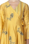 Mustard Anarkali with Pants Set - devnaagri