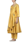 Mustard Anarkali with Pants Set - devnaagri
