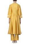 Mustard Anarkali with Pants Set - devnaagri