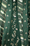 Green Panelled Gajji Lehenga with Self Gajji Blouse - devnaagri