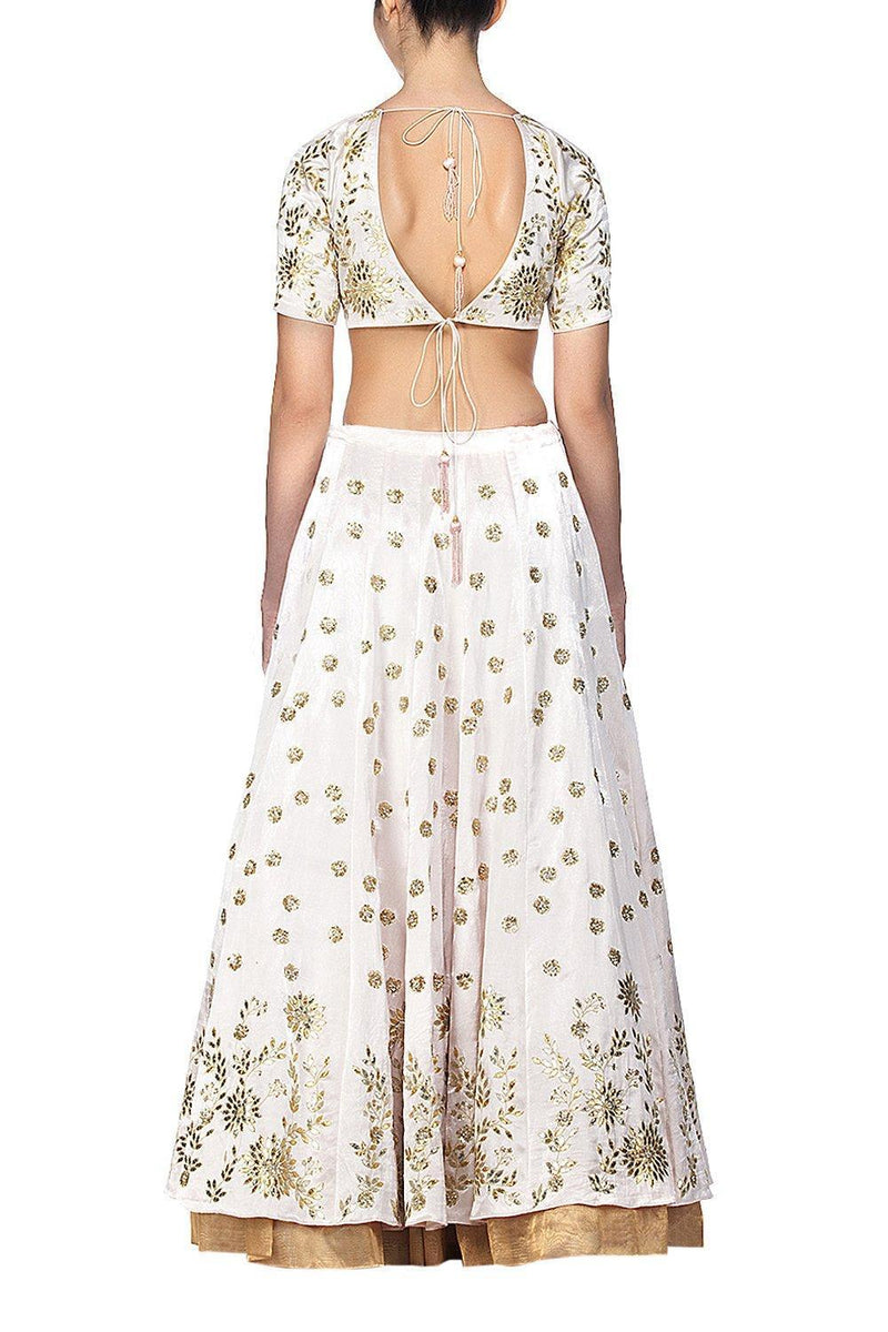 Water Pink Lehenga with Silk Blouse - devnaagri