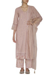 Onion Pink Straight Kurta with Palazzo - devnaagri