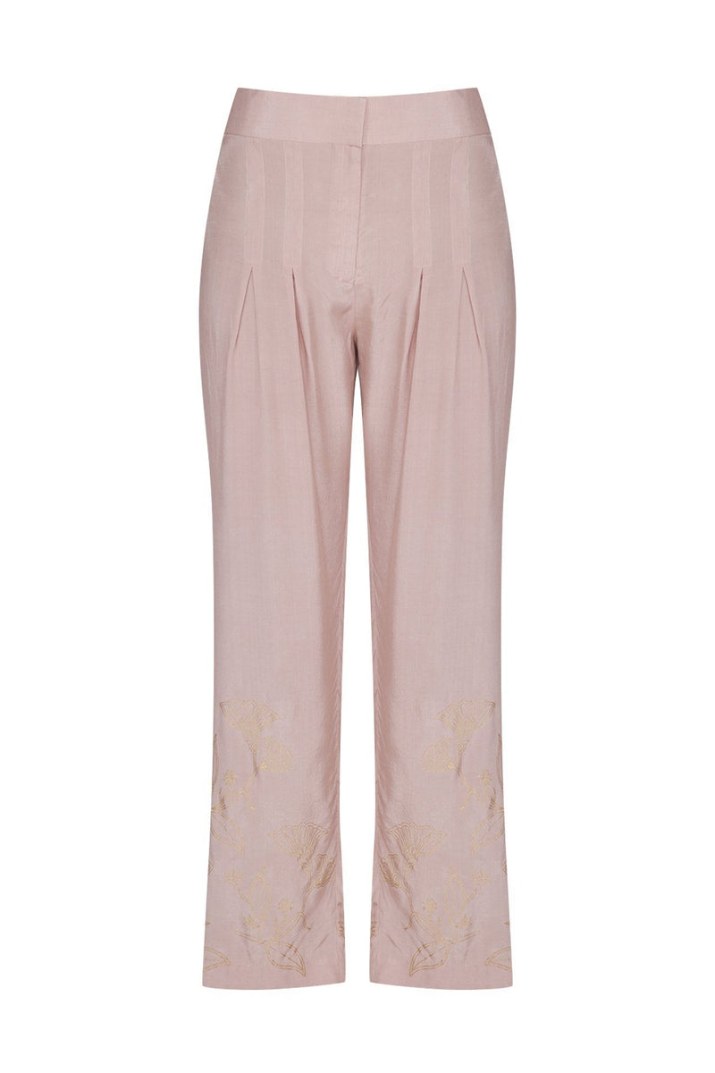 Onion Pink Straight Kurta with Palazzo - devnaagri