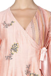 Peach Anarkali with Pants Set - devnaagri