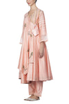 Peach Anarkali with Pants Set - devnaagri