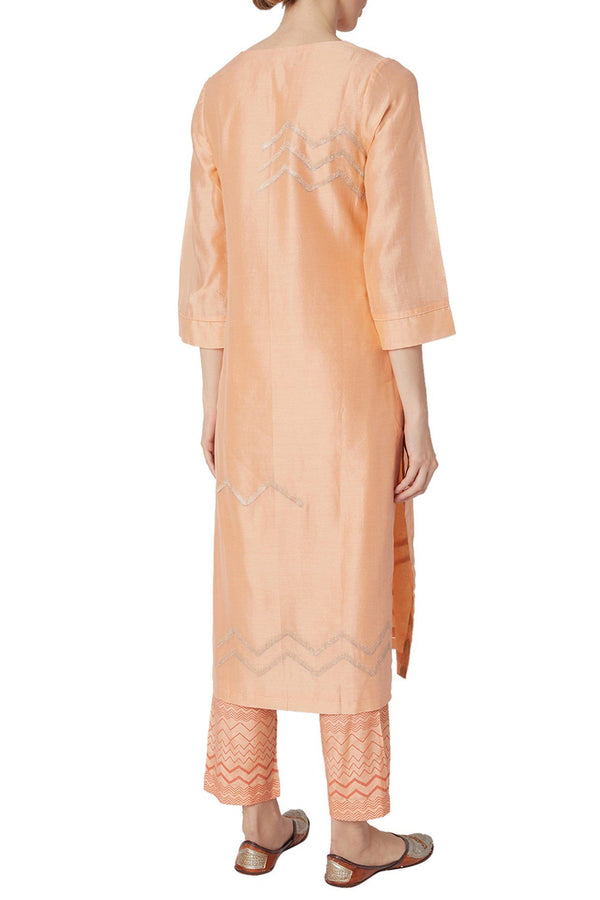 Peach kurta Set