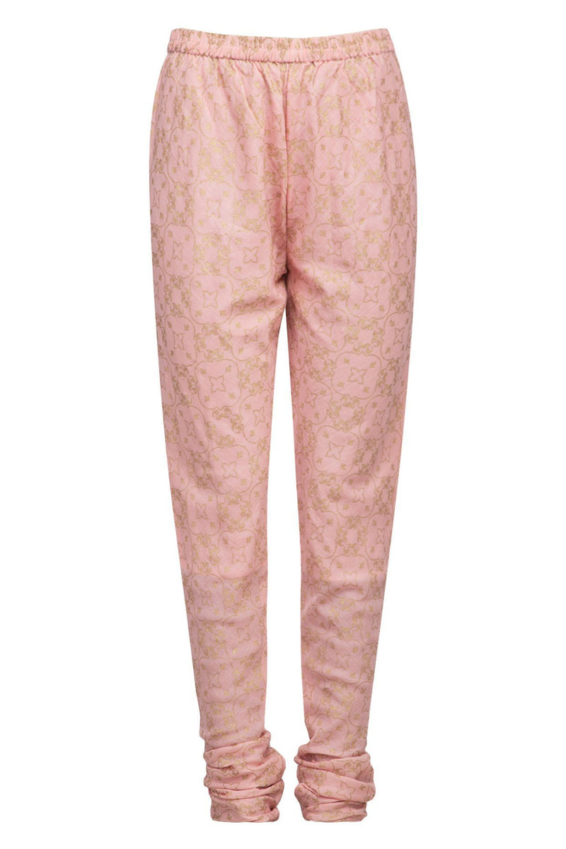 Pink Angrakha Kurta with Churidar - devnaagri
