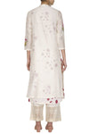 Pink HandPainted Straight Kurta With Pants - devnaagri