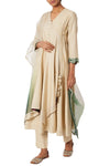 Pista Cotton Silk Blend Angrakha Set