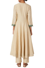 Pista Cotton Silk Blend Angrakha Set
