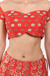 Red Lehenga with Ivory Dupatta - devnaagri