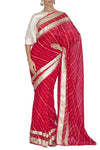Red Leheriya Saree - devnaagri