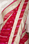 Red Leheriya Saree - devnaagri