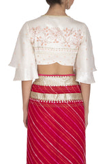 Red Leheriya Saree - devnaagri