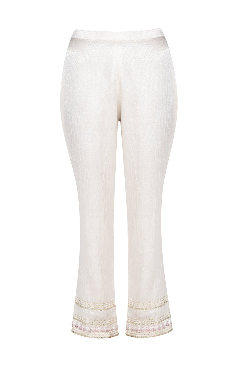 Red Plum Jacket with Ivory Pants - devnaagri