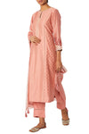 Rose Pink Chanderi Kurta Set