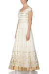 Ivory Anarkali with lycra Churidar - devnaagri