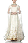 Ivory Anarkali with lycra Churidar - devnaagri
