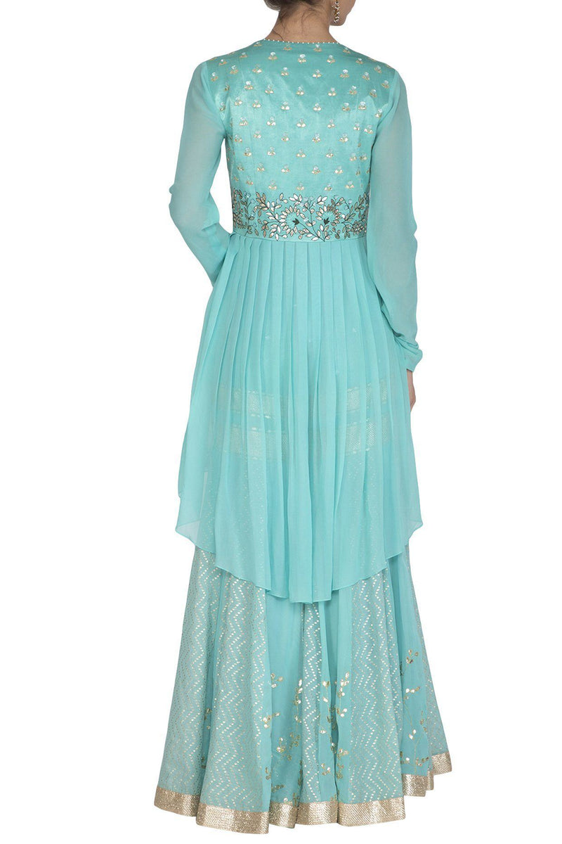 Aqua Sharara and Kurta - devnaagri