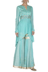 Aqua Sharara and Kurta - devnaagri