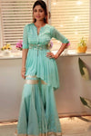 Shilpa Shetty Kundra In Aqua Sharara and Kurta