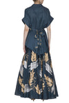Slate Blue Top with Skirt - devnaagri