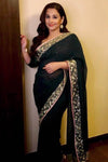 Vidya Balan In Emerald Green Saree with Chanderi and Gajji Blouse