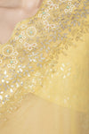 Yellow Saree with Raw Silk Blouse - devnaagri